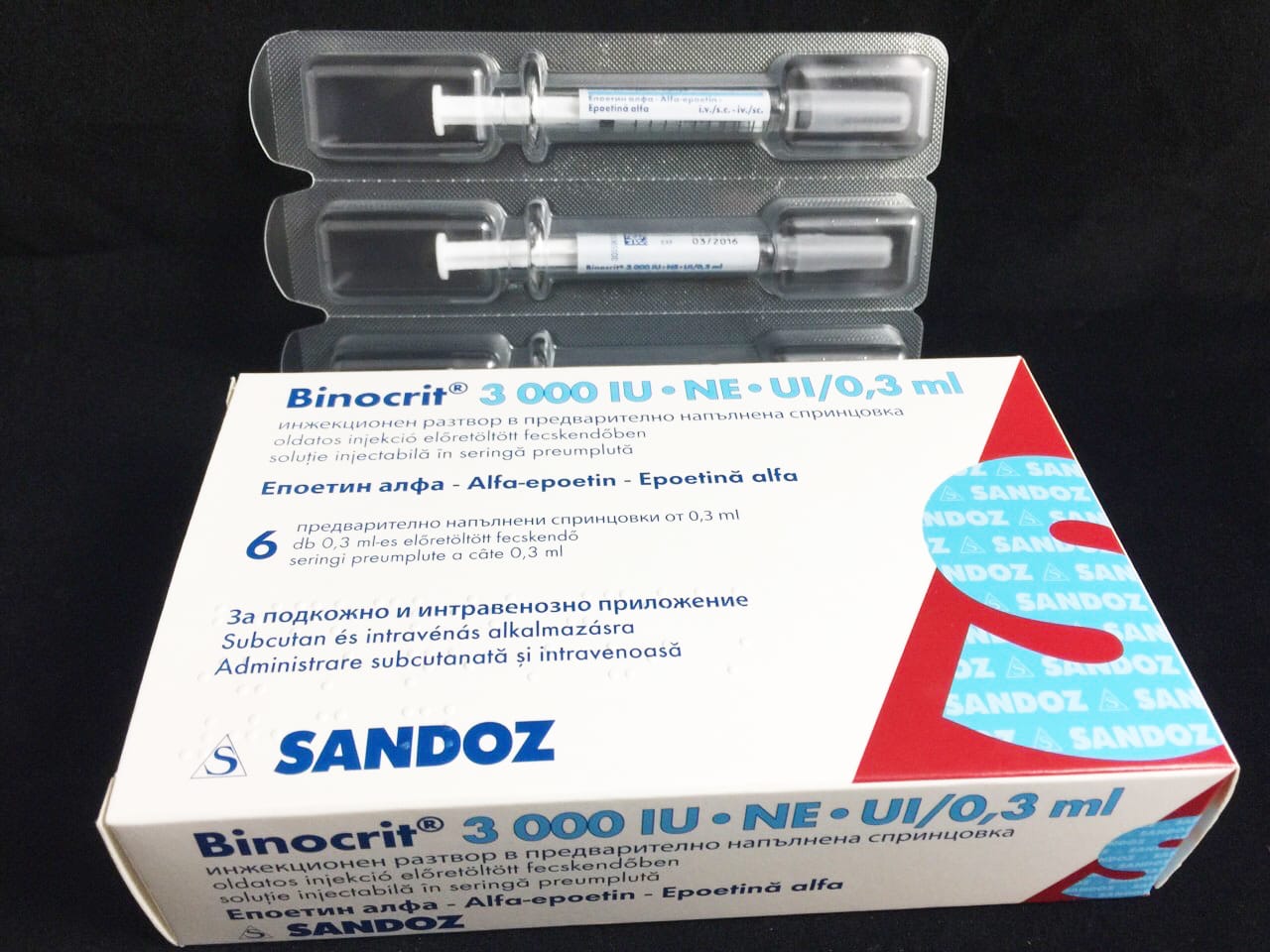Sandoz EPO Binocrit 6 x 3000IU Sandoz EPO Binocrit 6 x 3000IU