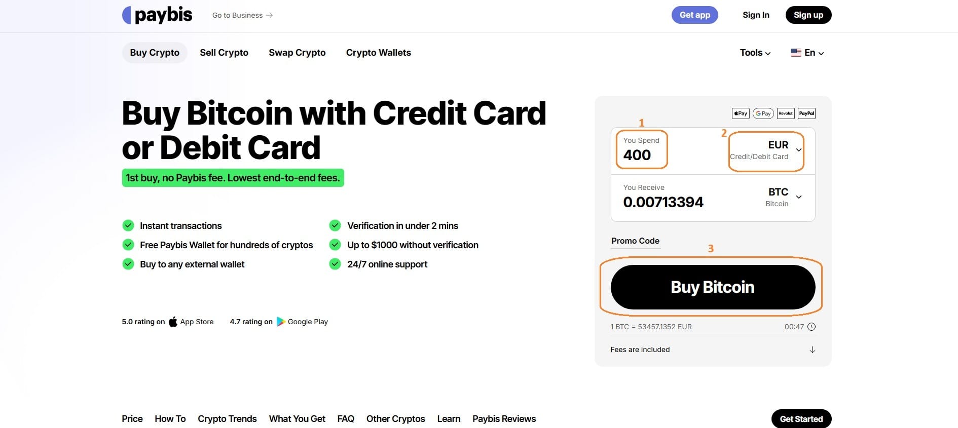 Paybis Payment Instructions